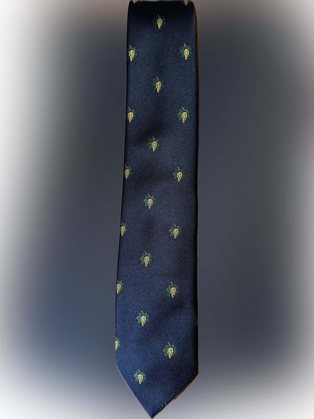 Robert Talbott for House of Walsh Amherst Navy Tie with Yellow & Green Motif